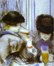 Haga click para ver la imagen ampliada two women drinking bocks.jpg